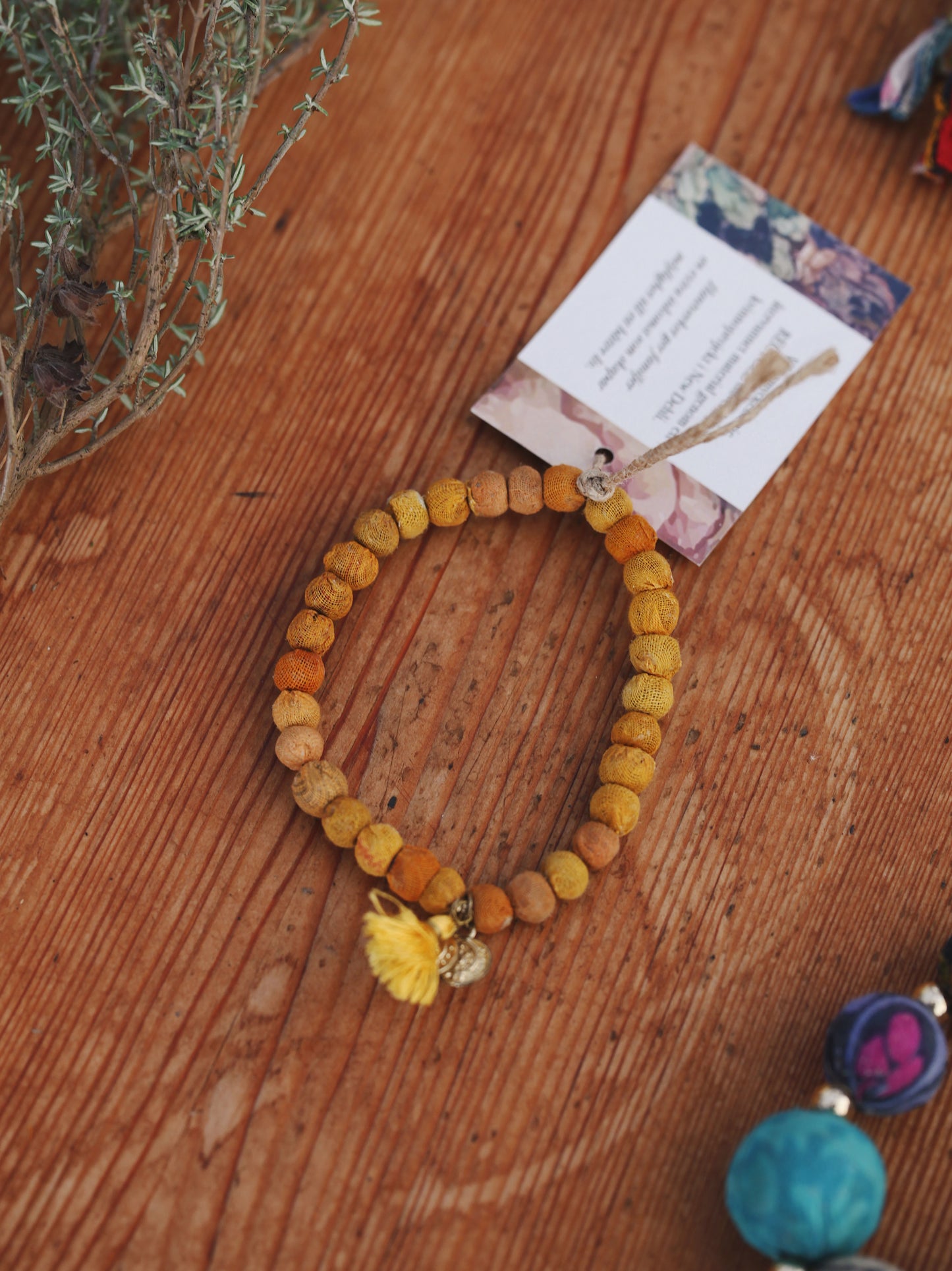Armband Recycle Gul