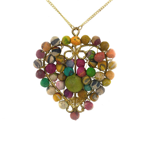 Ladda bild 1 i i galleriläge. Halsband hjärta Recycle - MOI butik